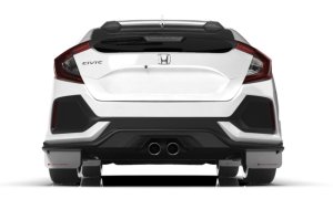Honda Civic Sport Mud Flap - Rally Armor - UR Premium Urethane - White/Red - `17-`21 Honda Civic Sport Mud Flap - Rally Armor - UR Premium Urethane - White/Red - `17-`21